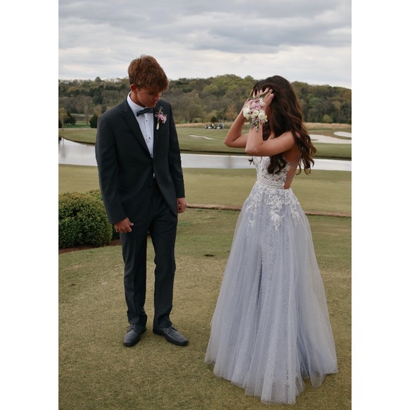Light purple Sherri Hill prom dress worn once with no rips or flaws. - Picture 3 of 8